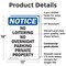 Signmission No Loitering No Overnight Parking OSHA Notice Sign, Plastic, 12in W x 18in L, 2PK OS-2PACK-NS-P-1218-V-14695 - alternate 6